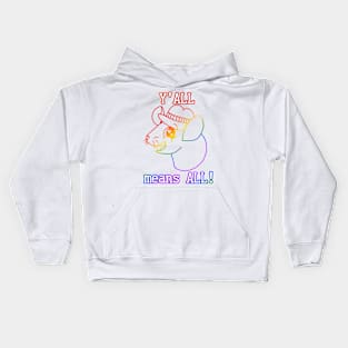 Y'all Means All! (Rainbow Version) Kids Hoodie